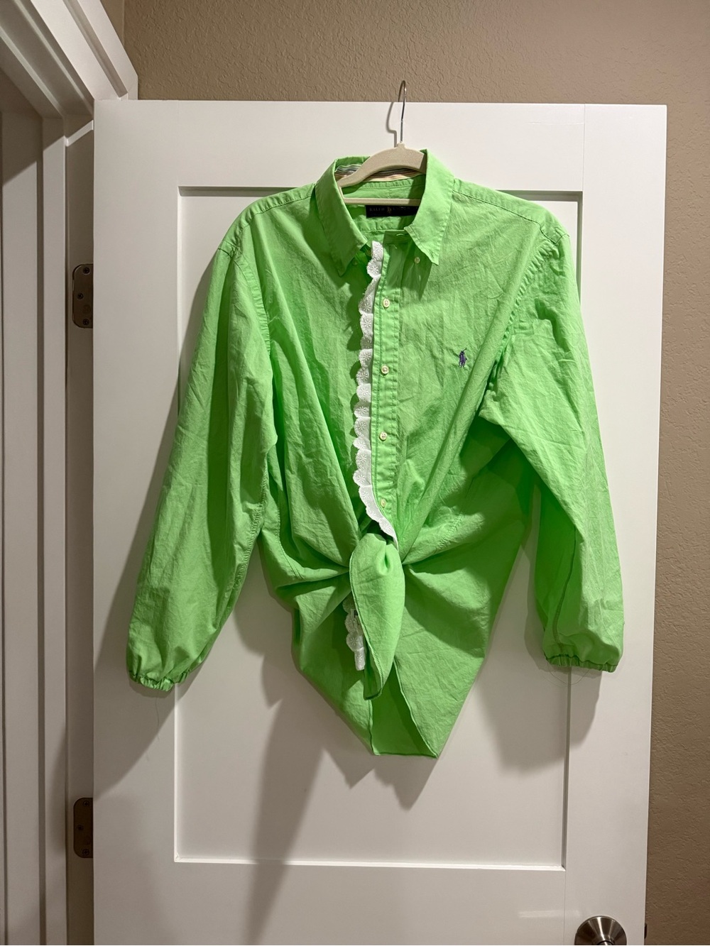 Ralph Lauren Bright Lime Green Button-Down Shirt